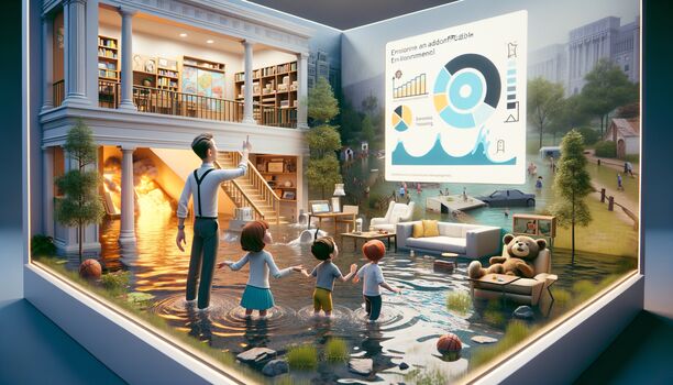 Hochwasser-Ausstellung Klimahaus Bremerhaven: Flutwohnung zeigt Wetterextreme