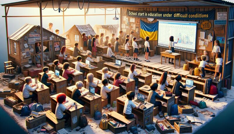 Schulstart Ukraine: Lernen in Frontgebieten